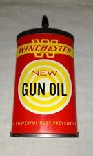 VINTAGE WINCHESTER GUN OIL LEAD TOP HANDY OILER OIL CAN 3 OZ NEAR EMPTY