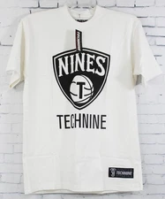 Technine Nines Short Sleeve T-Shirt Mens Large White New