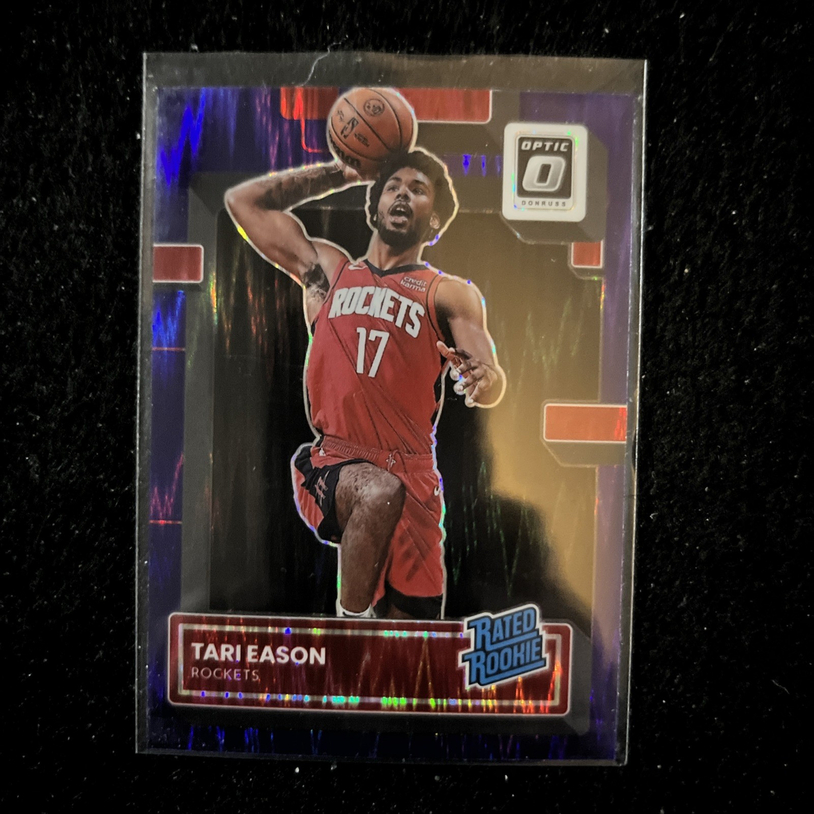 2022-23 Panini Donruss Optic - Rated Rookie #203 Tari Eason (RC) PURPLE SHOCK