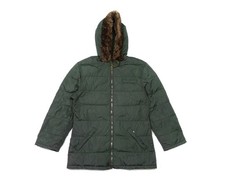 Prada 00s Quilted Nylon Down Beaver Fur Trim Parka Jacket Archive
