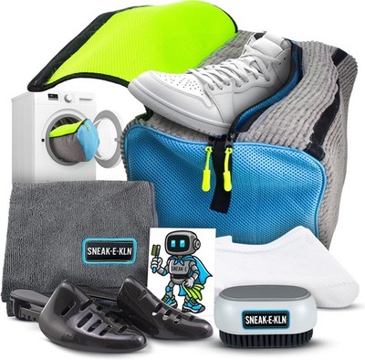 XL Premium Shoe Washing Machine Bag Design, 5pc Sneaker Cleaning Kit Drying Bag
