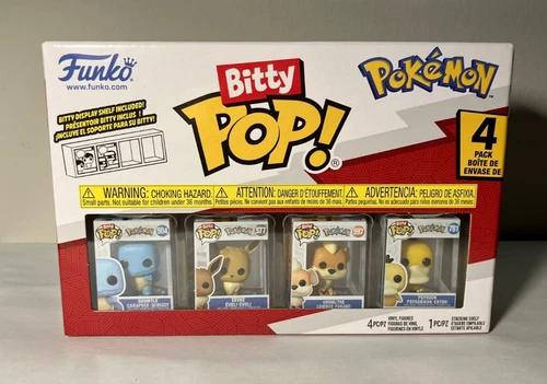 Funko Bitty Pop Pokemon Squirtle Eevee Growlithe Psyduck 4 Pack