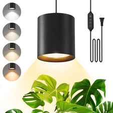 Dimmable Hanging Grow Light for Indoor Plants, Full Spectrum Plug in Plant Li...