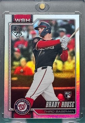 BRADY HOUSE ROOKIE REFRACTOR RED GOLD SHIMMER HOLO RC Non Auto   NATIONALS
