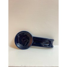 Fiesta Fiestaware Cobalt Blue Ceramic Spoon Rest Homer Laughlin 7"