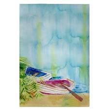 Betsy Drake Watercolor Rowboats Guest Towel