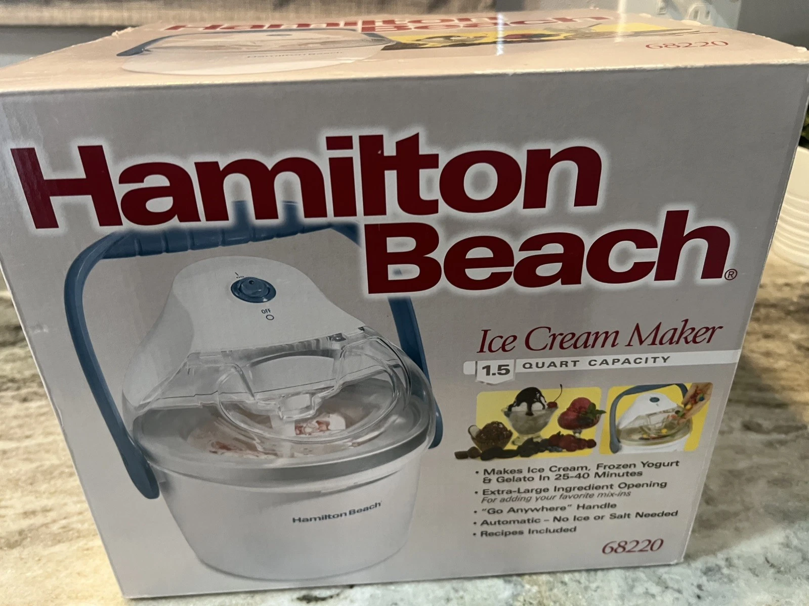 Hamilton Beach Ice Cream Maker NIB Model 68220 Brand New
Opens in a new window or tab