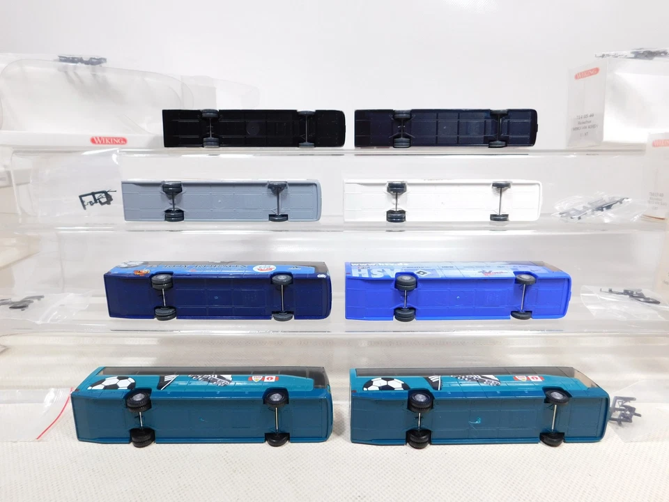 Wiking 1:87 H0 8x Bus MB O 404 714 VfB DFB HSV FCB Bremen etc sg/Top Box #EI18-1 - Image 3 of 4