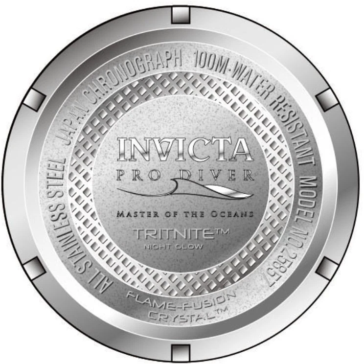 Reloj Invicta 25857 Pro Diver cuarzo cronógrafo 50 mm esfera verde acero bicolor para hombre Foto 3 de 4