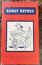 ROWDY RHYMES Vintage Bawdy Poems Poetry Vintage 1950s Book Peter Pauper Press
