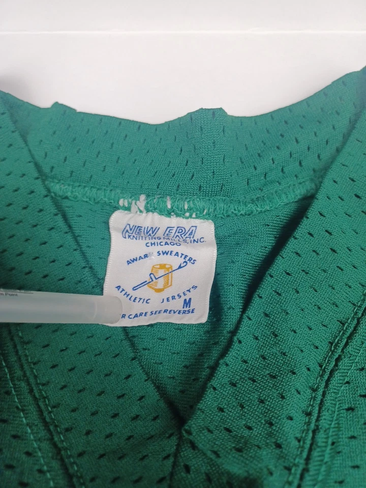 Camiseta de fútbol americano de malla de nailon verde blanca amarilla mediana de colección NUEVA ERA Chicago #88 Foto 3 de 4