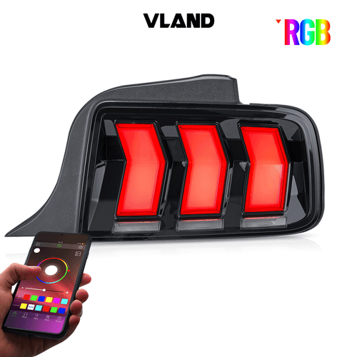 Color Changing LED Tail Lights for 2005-2008 2009 Ford Mustang GT w/Sequential - Bild 2 von 21