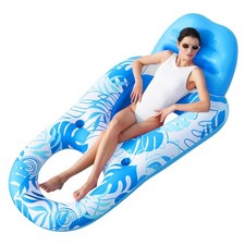 Pool Lounge Float Adult, Inflatable Pool Floats Lounger Raft Floaties Water F...