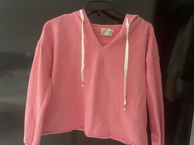 Saturday Sunday by Anthropologie Pink Star Hoodie   Size XL