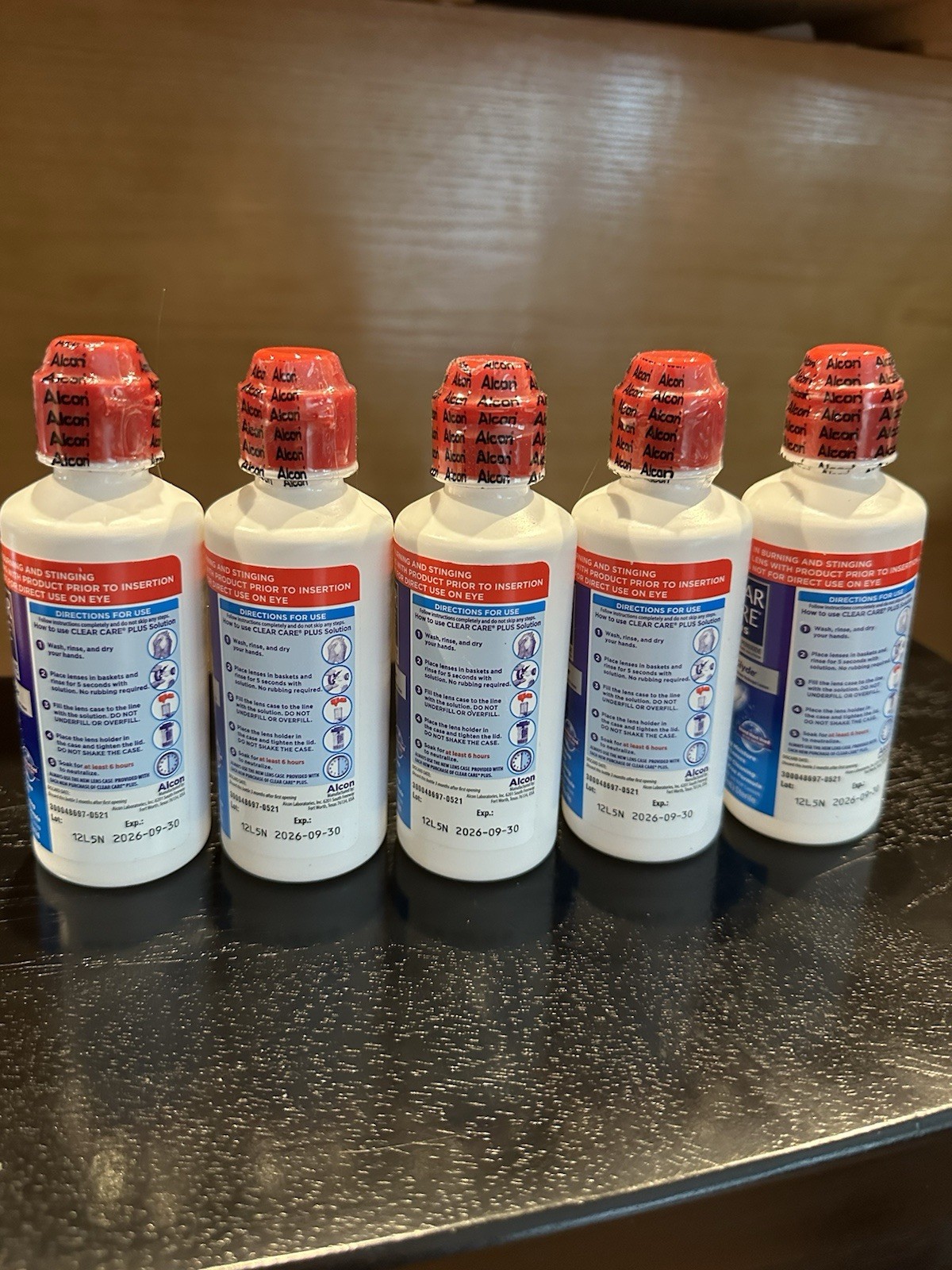 5 Clear Care Plus Cleaning Hydraglyde Contact Lens Solution Travel 3 oz NEW