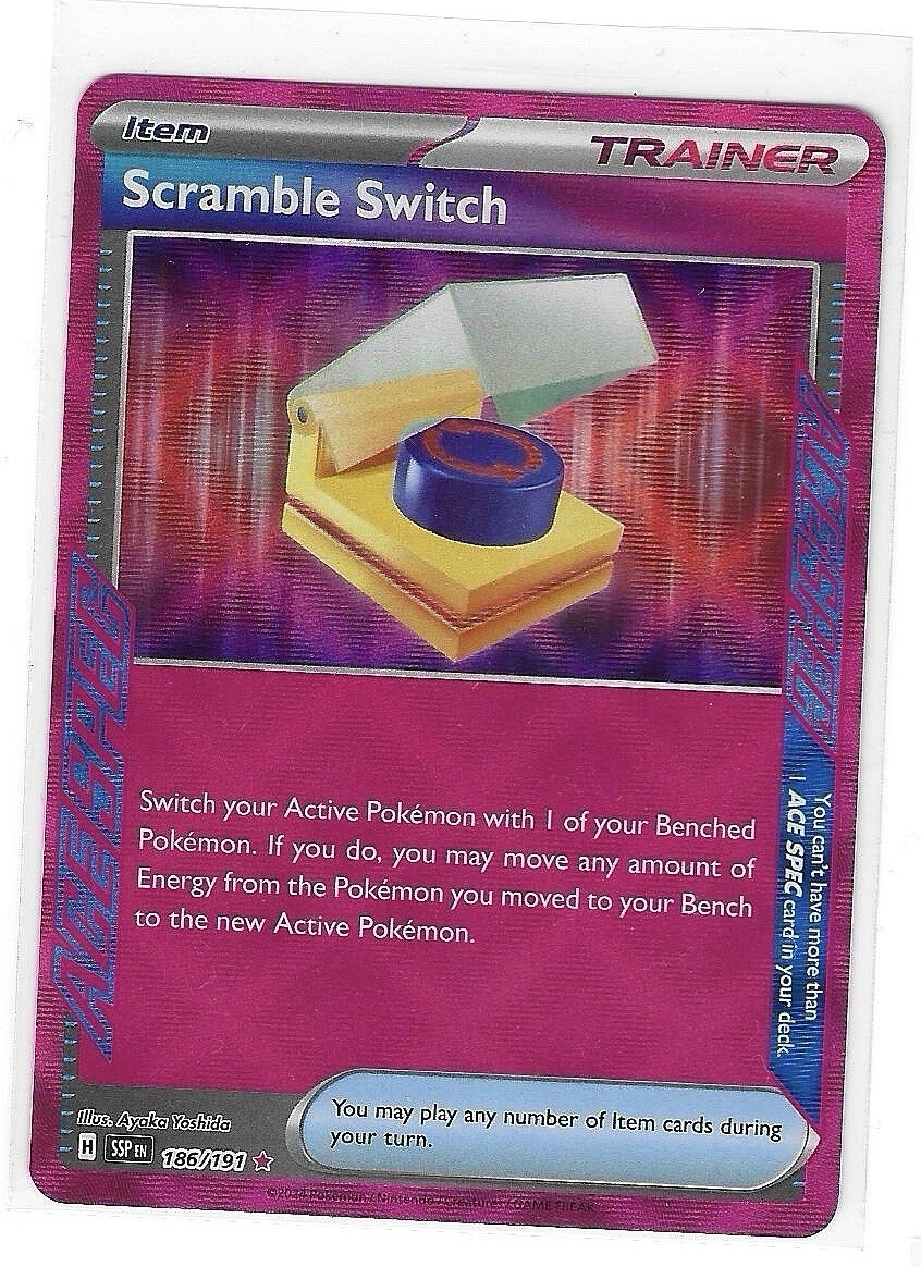 Scramble Switch SV08: Surging Sparks Pokemon Card No. 186/191 Rare Trainer Item