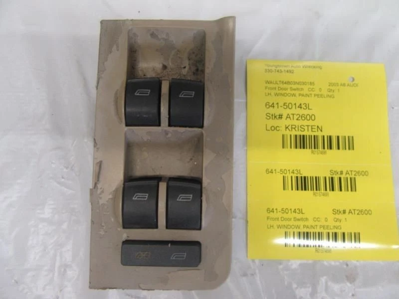 Driver Front Door Switch Driver's Window Fits 01-05 AUDI ALLROAD 1574698 Foto 2 de 4