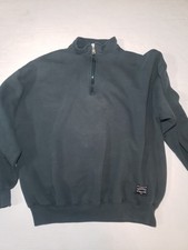 VTG 90s Russell Athletic 1/4 Zip Collared Sweatshirt Green Made In The USA XXL