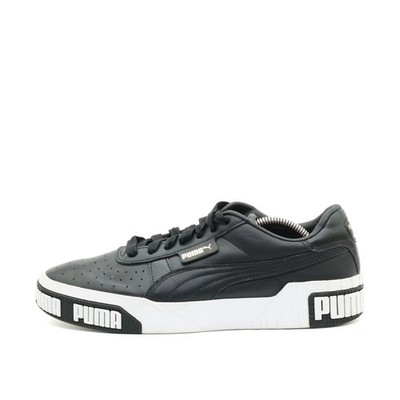 PUMA Damen Cali Schuh Schwarz Weiß Leder Low-Top Innensohle Sneaker EU 40