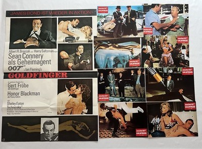 James Bond 007 Goldfinger A1 Plakat Sean Connery mit 8 Aushangfotos Kino Poster