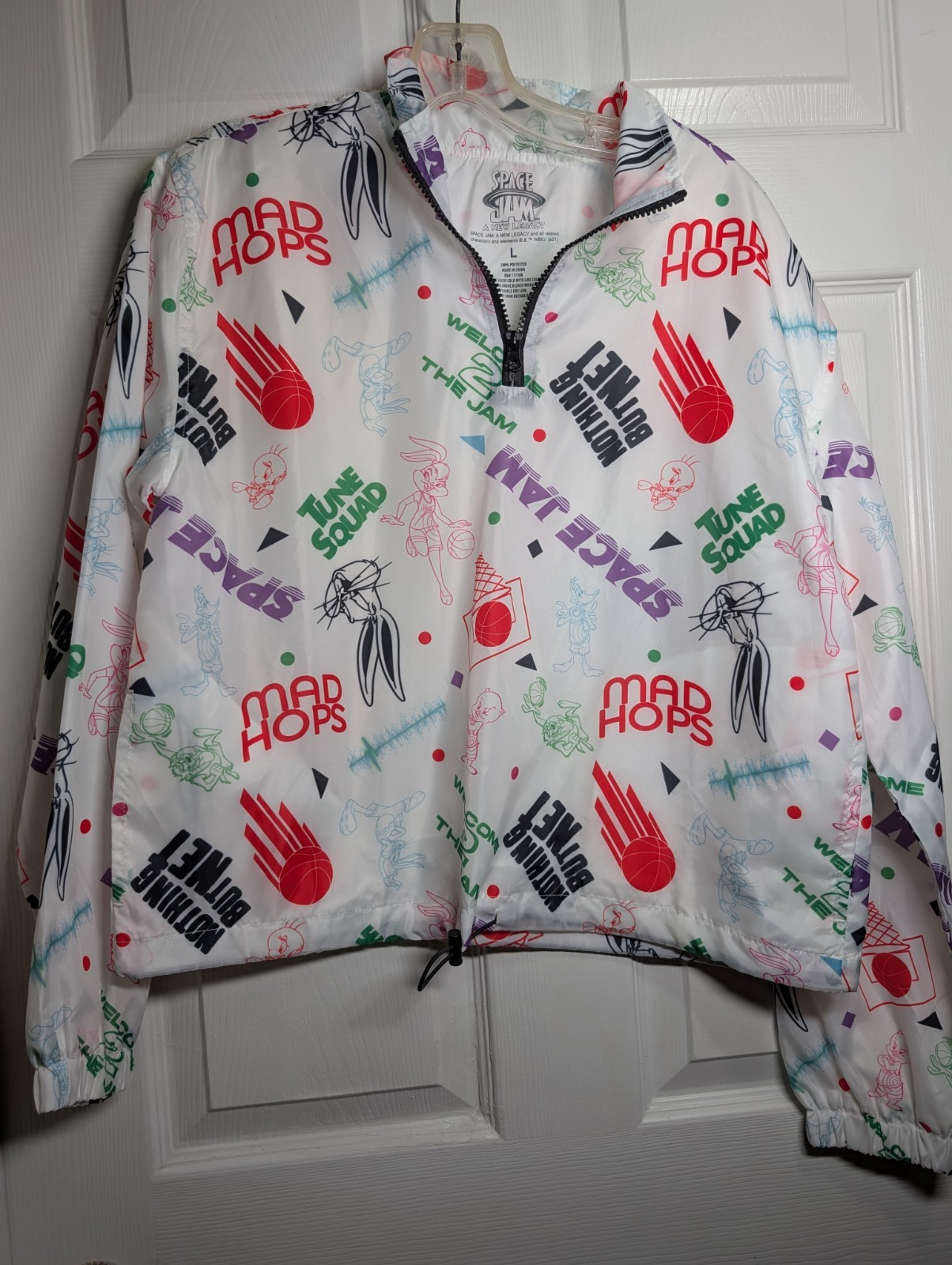 Space Jam Pullover Half Zip Large Windbreaker Type - image 1