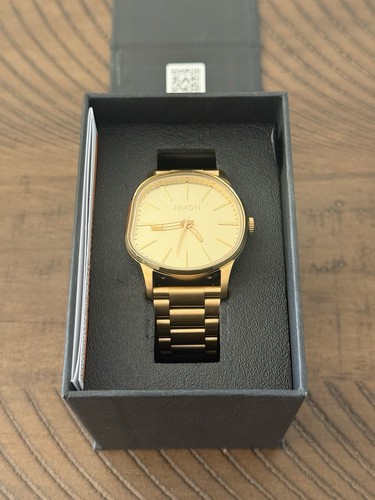 Nixon Gold Sentry Wobble Watch Men’s