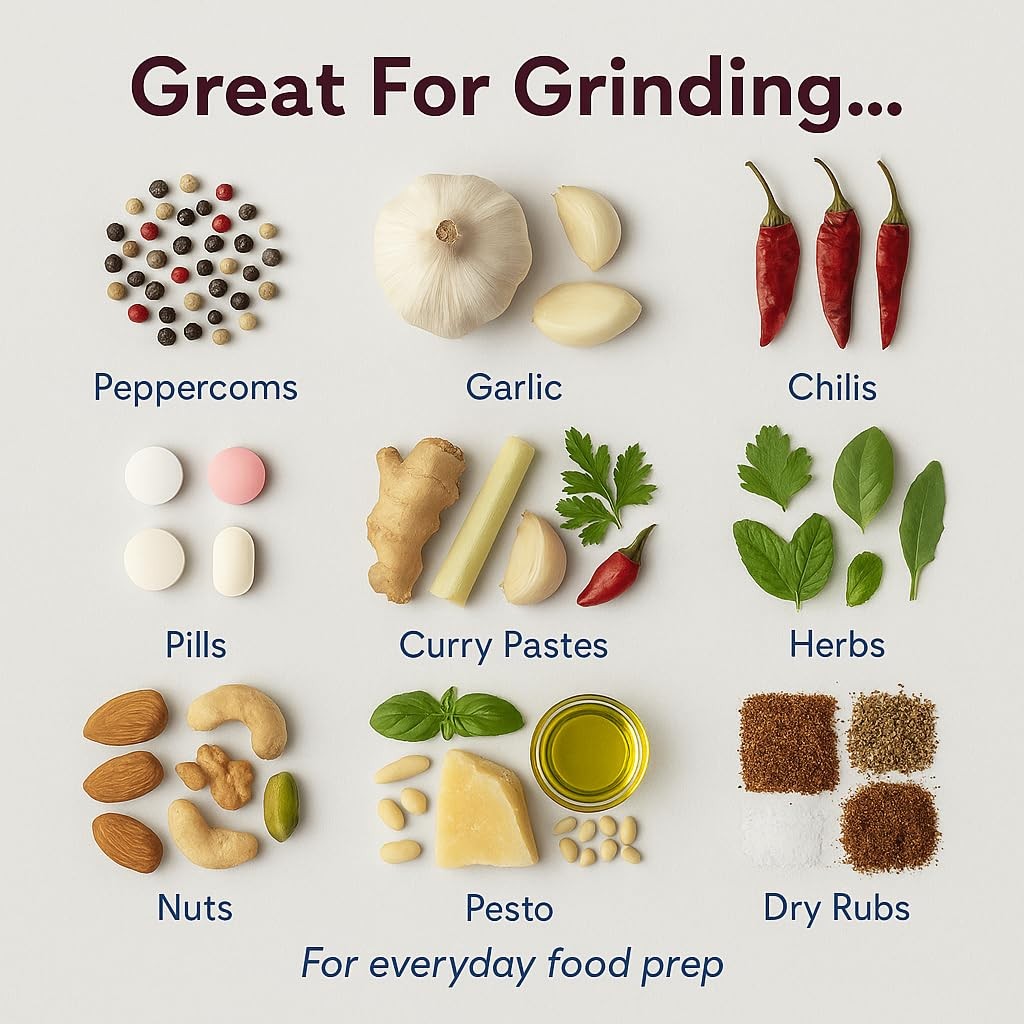 Hic Kitchen 35 Inch White Porcelain Mortar And Pestle Set For Grinding Herbs