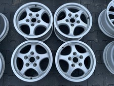 4x Alufelge 16 Zoll 6.0" 5x130 52ET Silber 94436211200 Porsche Rim Wheel