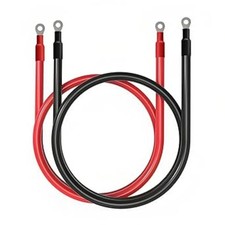 4 AWG 3ft High Amp Pure Copper Battery Cable with 5/16  and 4 AWG, 3Ft