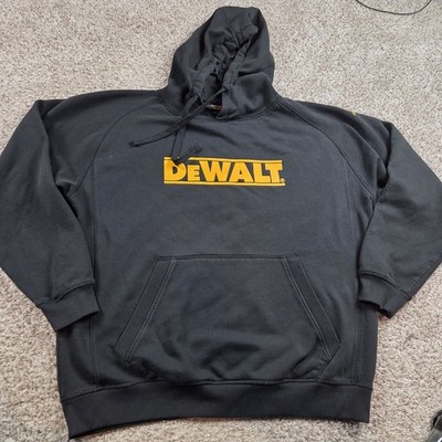 Dewalt Hoodie Sweatshirt Mens XL Back Pullover Work Wear Fleece Logo