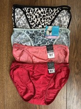 NWT FREE SHIP 4 Size 6 Vanity Fair Illumination String Bikini Panties 18108