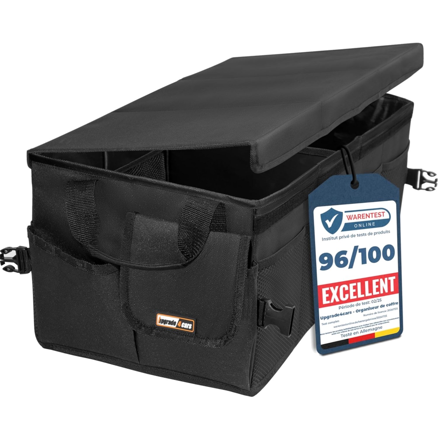 Organisateur coffre voiture pliable 55L étanche avec compartiments amovibles