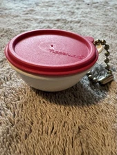 Pink Tupperware MEGA Bowl Keychain – Vintage Miniature – NEW – Qty 8