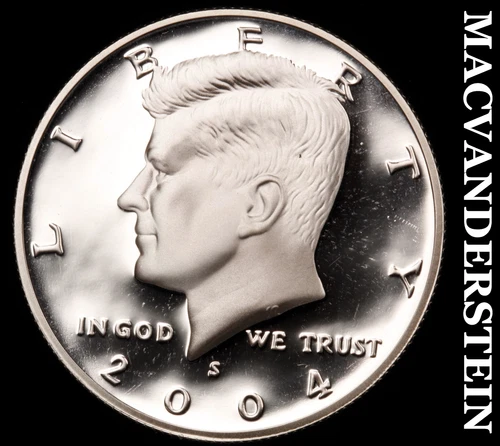 2004-S Kennedy Half Dollar- Lustrous Silver Choice Gem Proof  #i3322