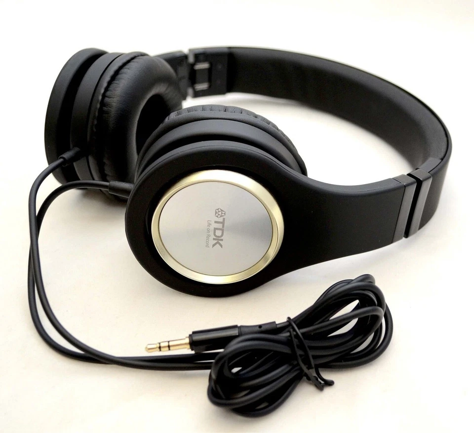 NUEVOS TDK ST700 Signature Sound Alta Fidelidad Auriculares Estéreo con Cable NEGROS dj NUEVO Foto 4 de 4