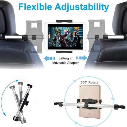 Tablet Halterung Auto KFZ Halter Universal Kopfstütze Rücksitz iPad Galayx Tab - - Afbeelding 2 van 9
