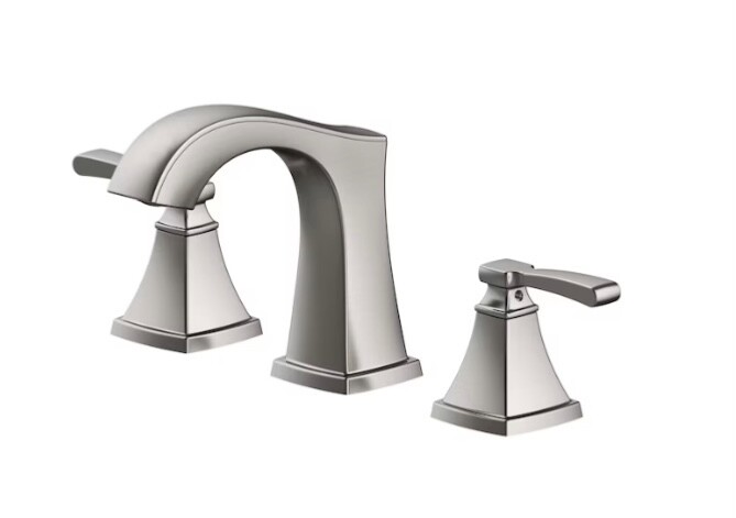 Allen + Roth Chesler Widespread Bath Faucet Brushed Nickel 2517113 ...
