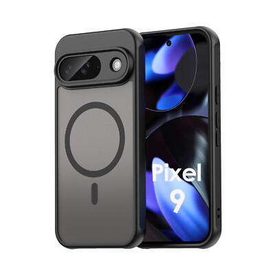 Magsafe Handyhülle für Google Pixel 9 Matt Case Schutzhülle Kratzfest Schwarz