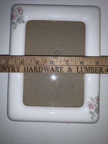 Vintage 1980’s Ceramic Picture Frame Pink White Florals Cottage Granny Core - Picture 12 of 16