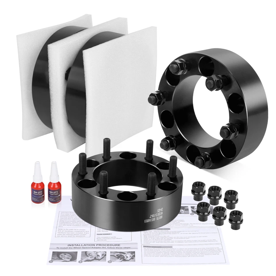 4 piezas espaciadores de rueda 2" 6x5,5 12x1,5 para Toyota Tacoma 4Runner Tundra FJ Cruiser Foto 2 de 4