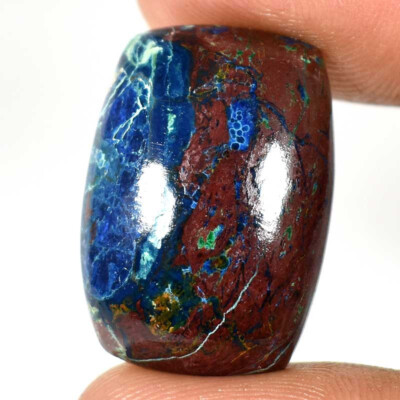 Azurite Cushion Cabochon 100% Natural Loose Gemstones 31.20Cts.