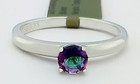 LAB CREATED  0.65 Cts MYSTIC TOPAZ RING Solid .925 Sterling Silver - NWT — photo 1
