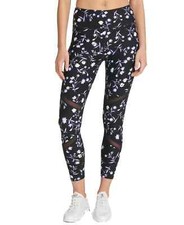 DKNY Women s Sport Printed Mesh-Trimmed Leggings Size Medium