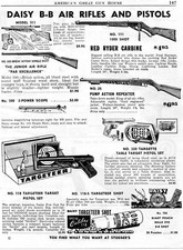 1951 Print Ad Daisy Air Rifle 311, 111 Red Ryder, Targette Targeteer BB Pistol