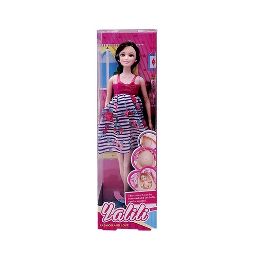 Handmade Pregnant Mom Doll - 11.5" with Baby Inside, Barbie Size, Color Options - Bild 5 von 15