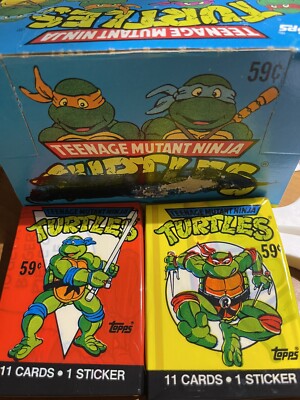 Teenage Mutant Ninja Turtles Two different Rare Hard to Find .59c Packs TOPPS 