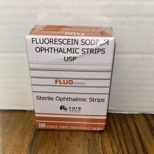 100 Fluo Strips Fluorescein Ophthalmic-Sealed New-2029 Expiration For Veterinary