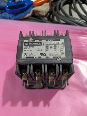 Square D 8910DPA34  Contactor Relay 600VAC 3P 3PH 30A 40A 277v Coil !Charity!