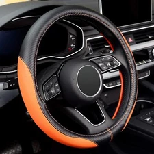 LABBYWAY Microfiber Leather Auto Car Steering Wheel CoverUniversal Fit 15 Inc...