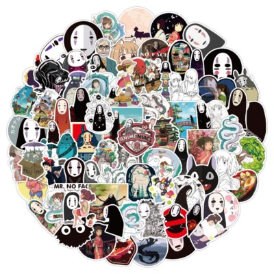 50 Anime Studio Ghibli inspiriert No Face Man Kaonashi Vinyl Aufkleber Sticker